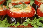 Баклажаны с помидорами и чесноком